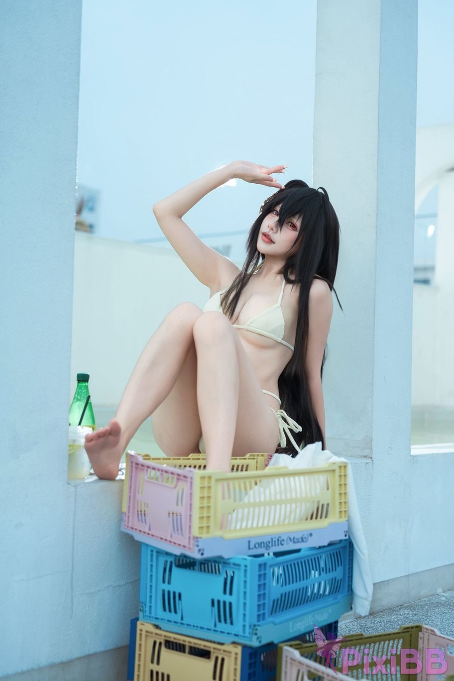 Cosplayer Is it a little bear Dafeng swimsuit PixiBB.COM 047