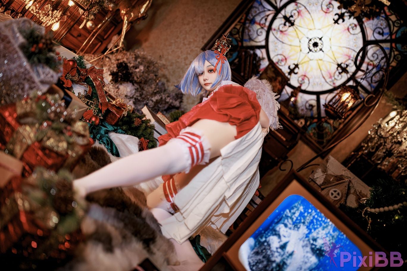 Cosplayer A Xuexue Christmas little angel Rem PixiBB.COM 015