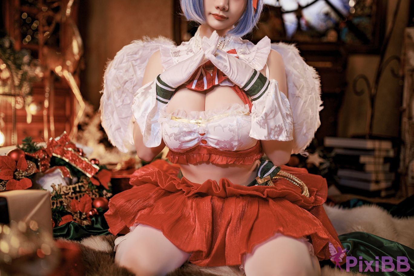 Cosplayer A Xuexue Christmas little angel Rem PixiBB.COM 018
