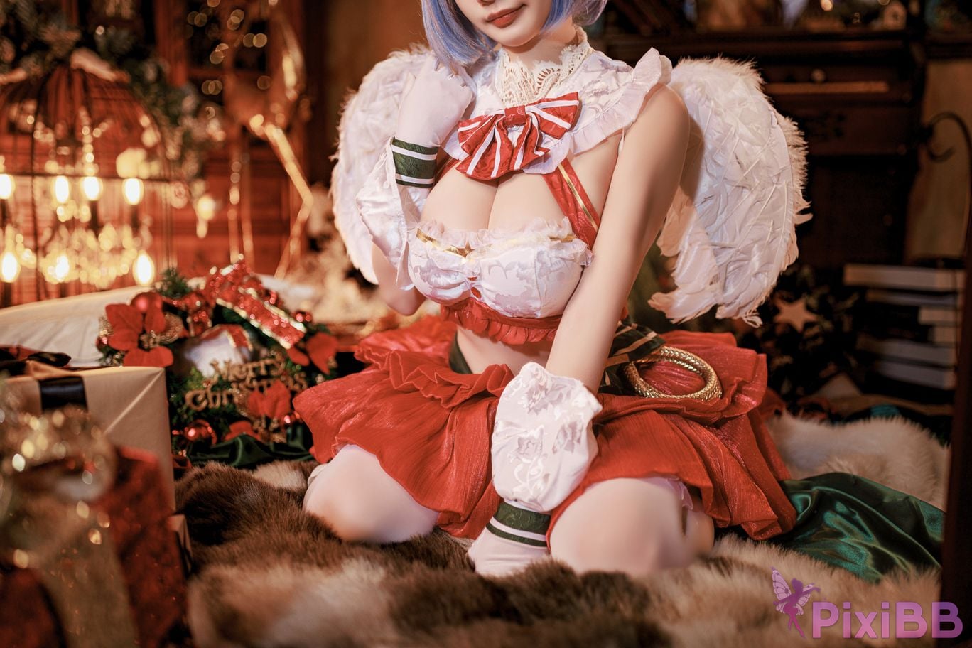 Cosplayer A Xuexue Christmas little angel Rem PixiBB.COM 019