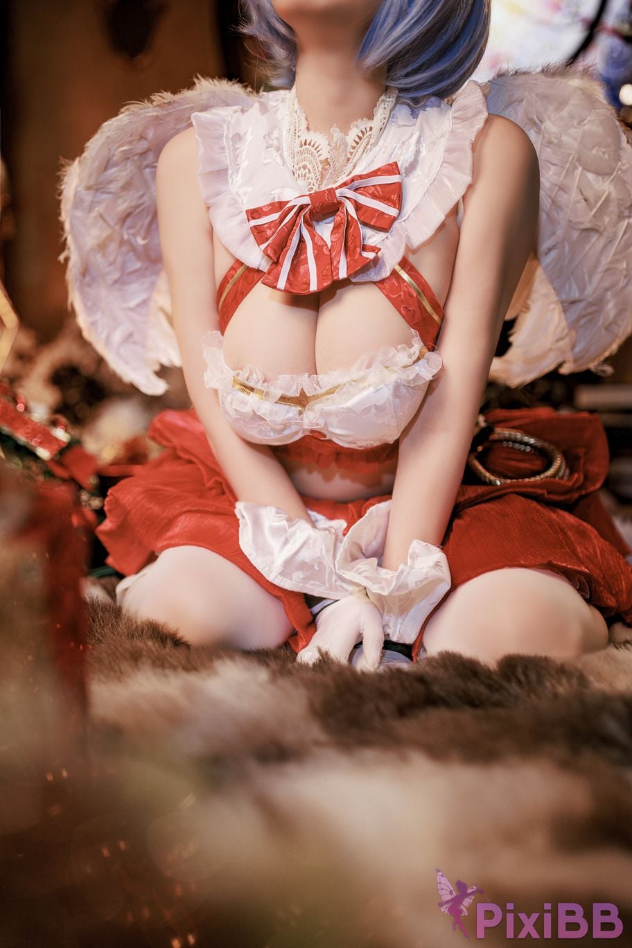 Cosplayer A Xuexue Christmas little angel Rem PixiBB.COM 020
