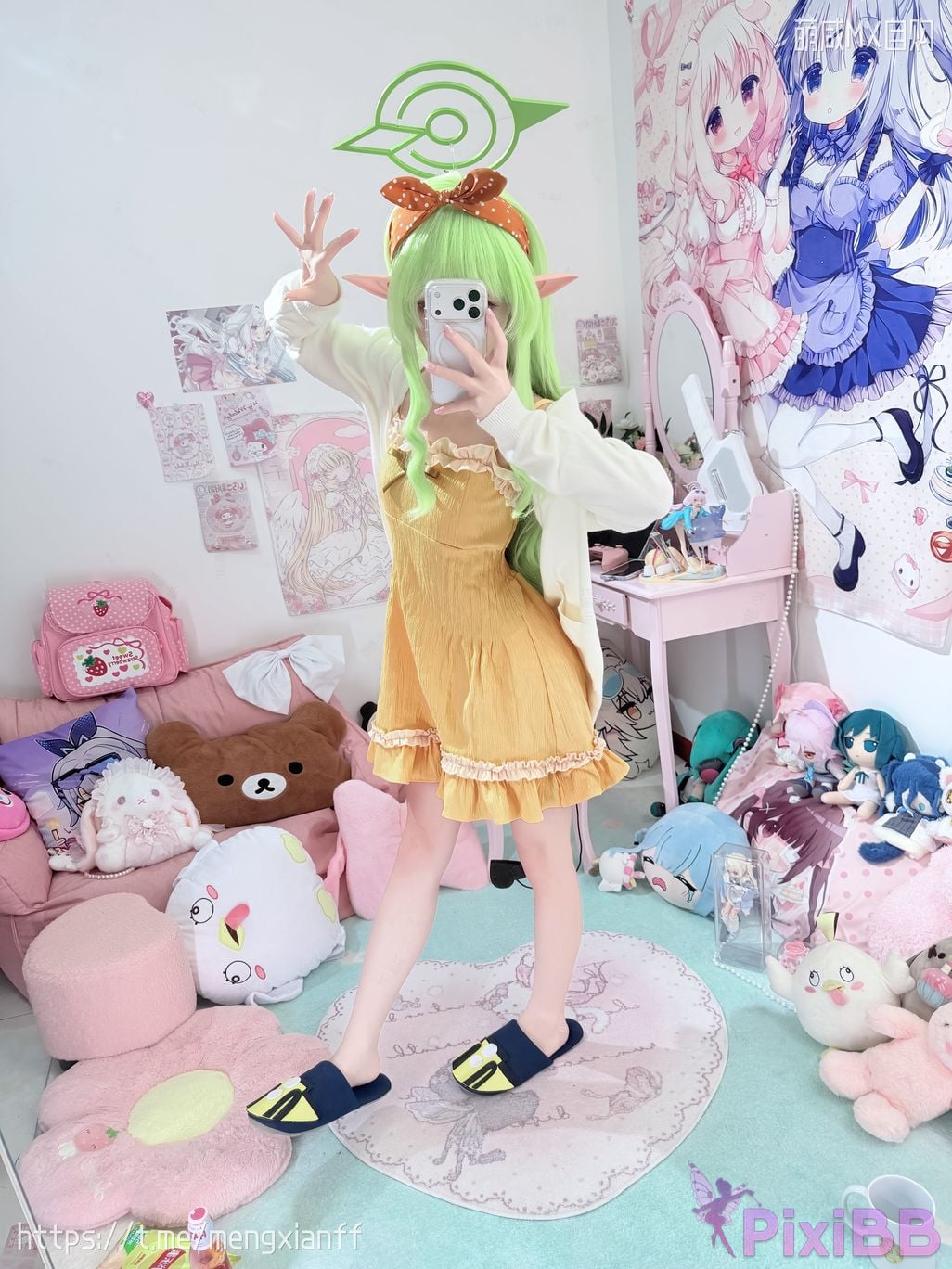 Cosplayer Somezo ran3 Blue Archive Xiaowang Xiaoguang pajamas PixiBB.COM 059