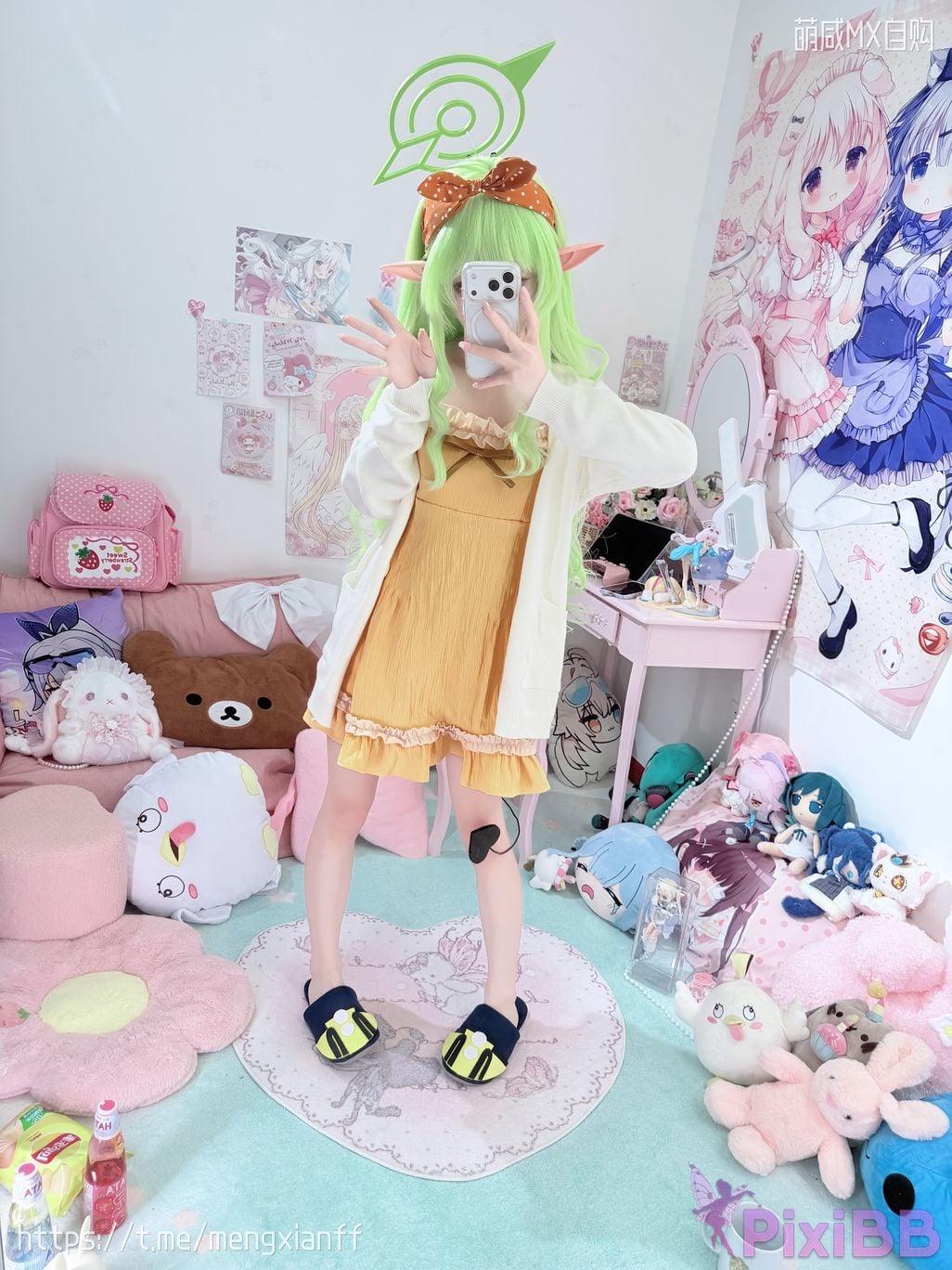 Cosplayer Somezo ran3 Blue Archive Xiaowang Xiaoguang pajamas PixiBB.COM 062