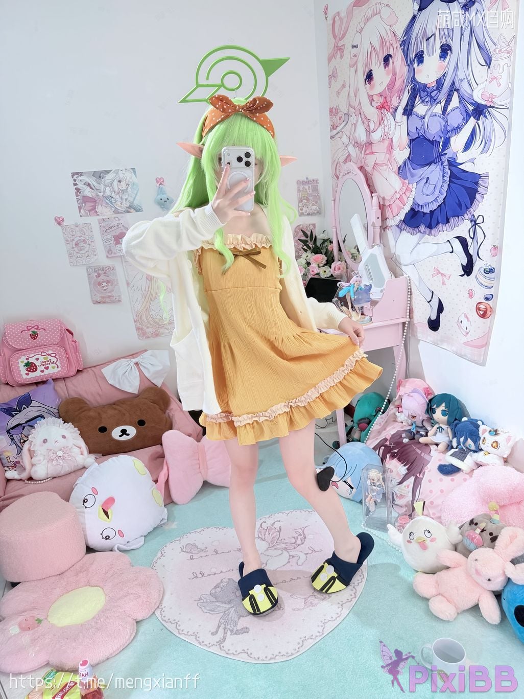 Cosplayer Somezo ran3 Blue Archive Xiaowang Xiaoguang pajamas PixiBB.COM 063
