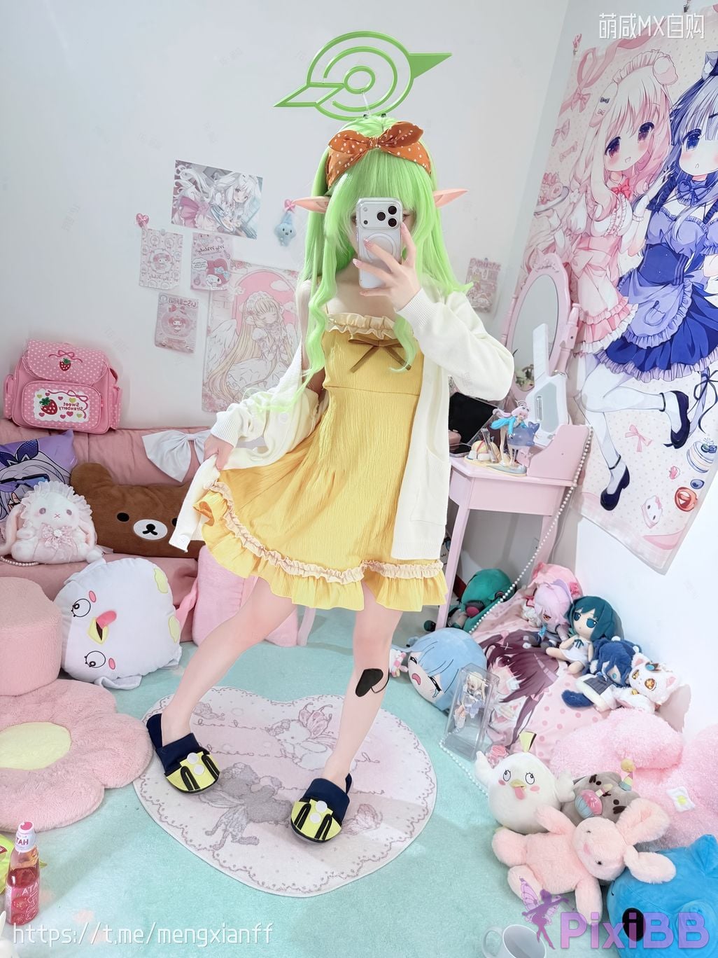 Cosplayer Somezo ran3 Blue Archive Xiaowang Xiaoguang pajamas PixiBB.COM 066