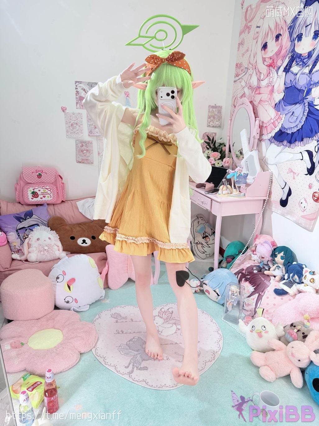 Cosplayer Somezo ran3 Blue Archive Xiaowang Xiaoguang pajamas PixiBB.COM 071