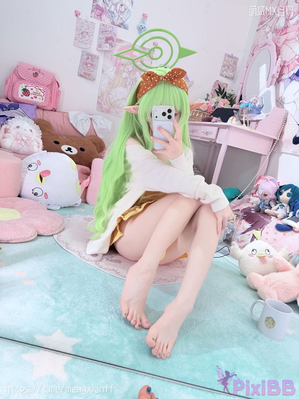 Cosplayer Somezo ran3 Blue Archive Xiaowang Xiaoguang pajamas PixiBB.COM 075