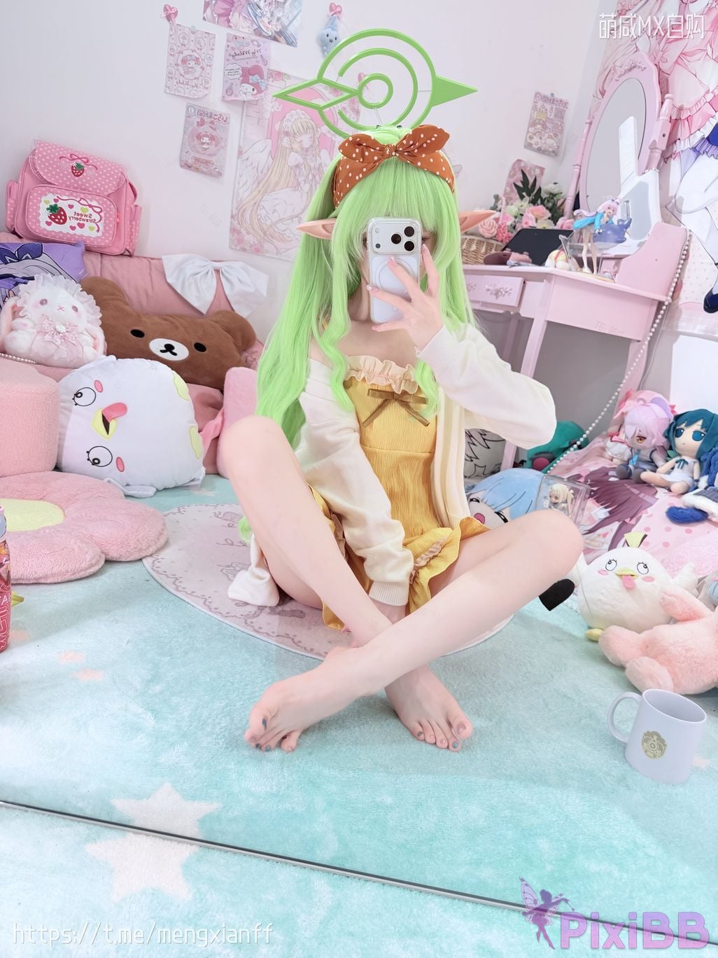 Cosplayer Somezo ran3 Blue Archive Xiaowang Xiaoguang pajamas PixiBB.COM 076