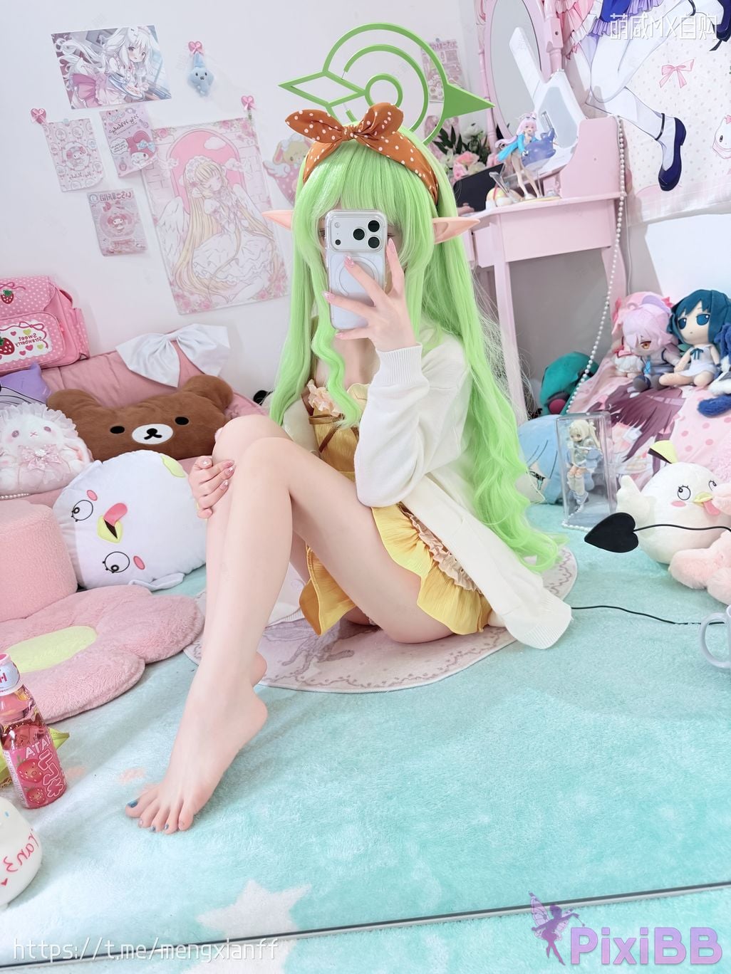 Cosplayer Somezo ran3 Blue Archive Xiaowang Xiaoguang pajamas PixiBB.COM 077