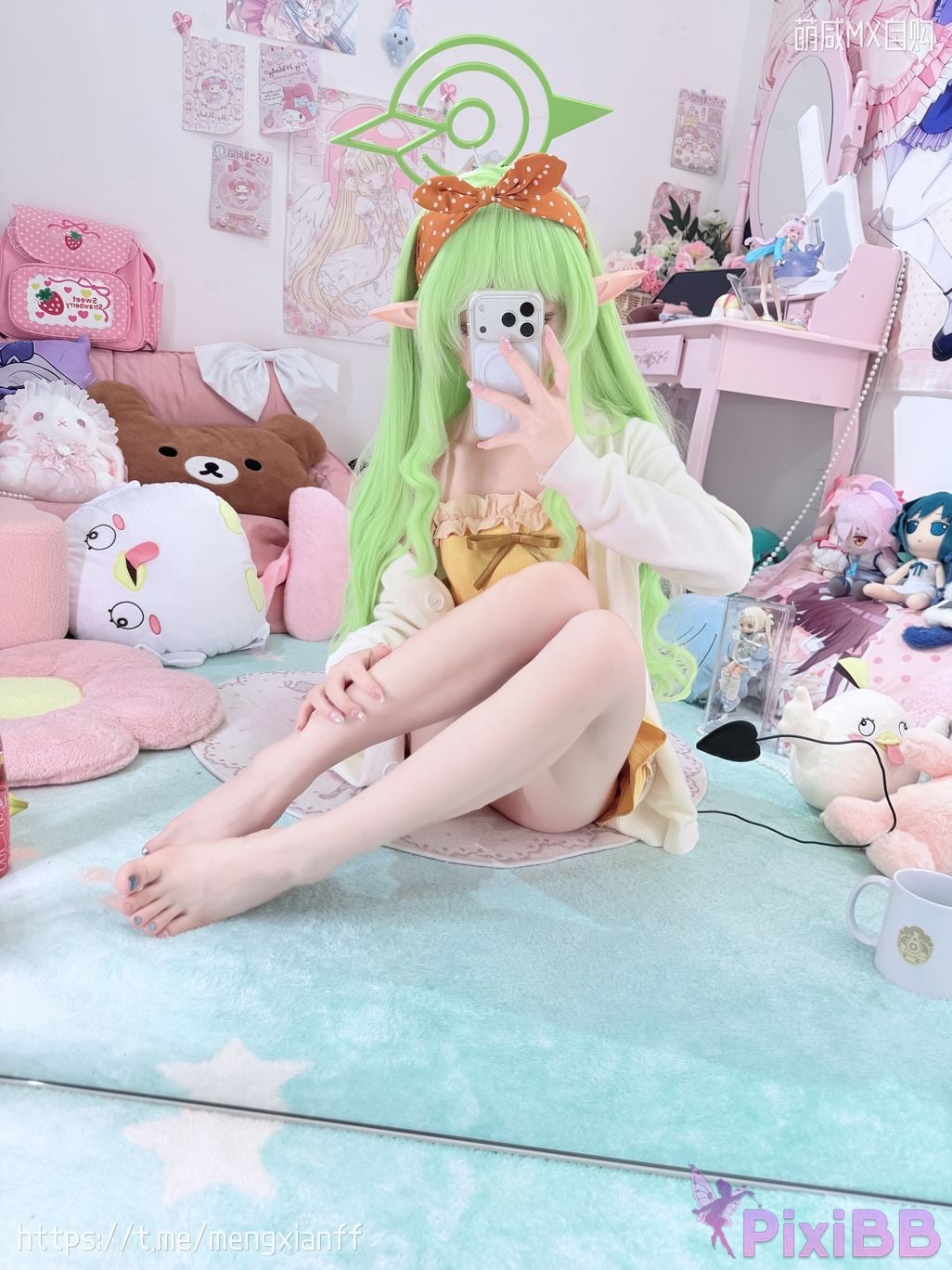 Cosplayer Somezo ran3 Blue Archive Xiaowang Xiaoguang pajamas PixiBB.COM 078