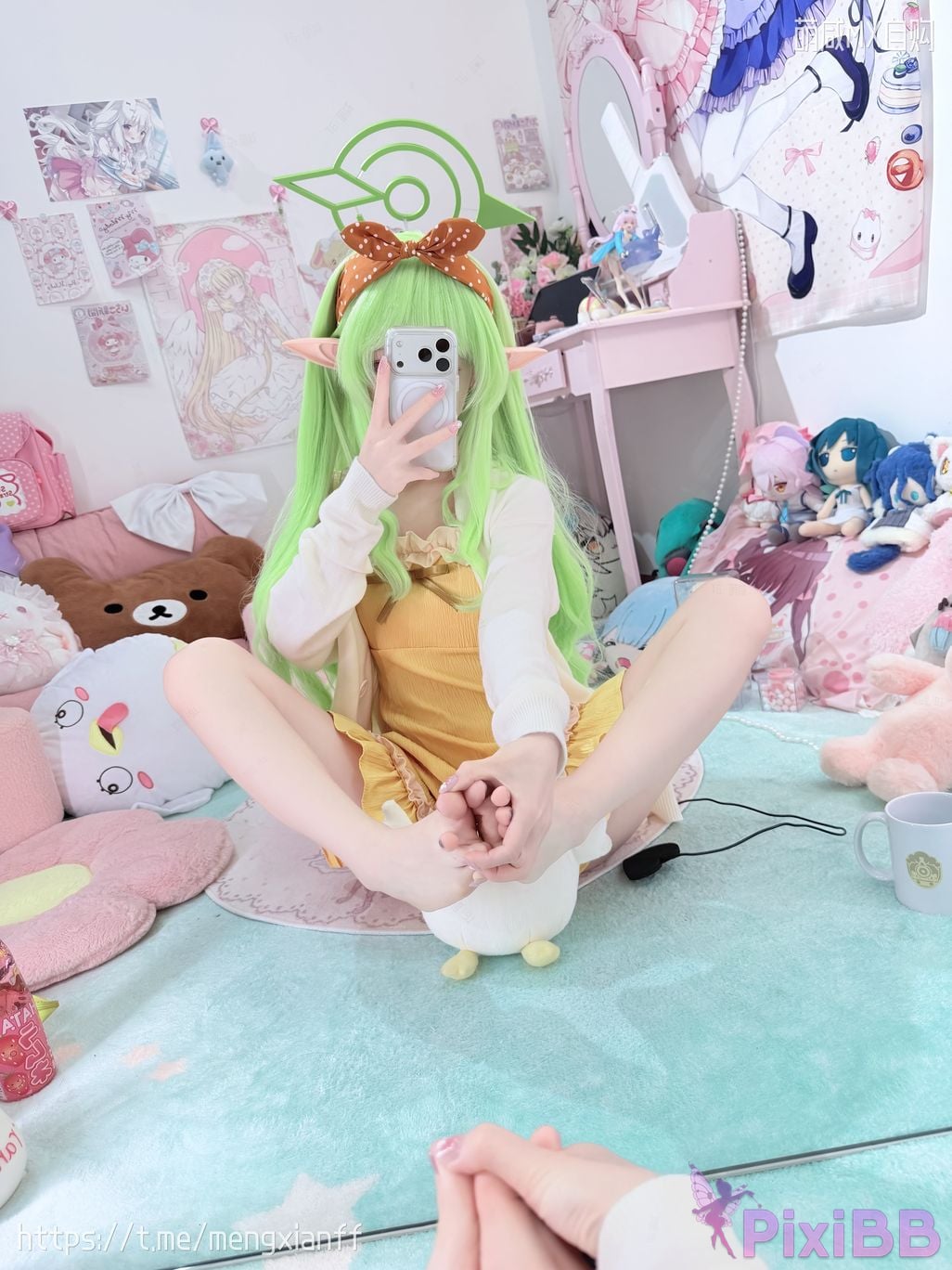 Cosplayer Somezo ran3 Blue Archive Xiaowang Xiaoguang pajamas PixiBB.COM 080