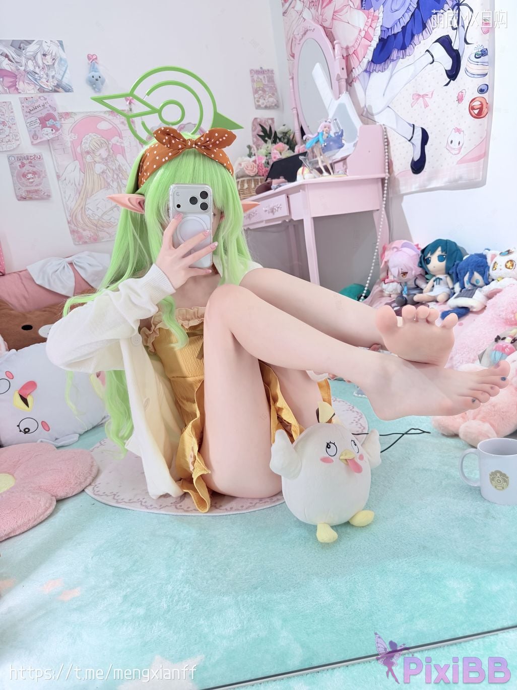 Cosplayer Somezo ran3 Blue Archive Xiaowang Xiaoguang pajamas PixiBB.COM 081