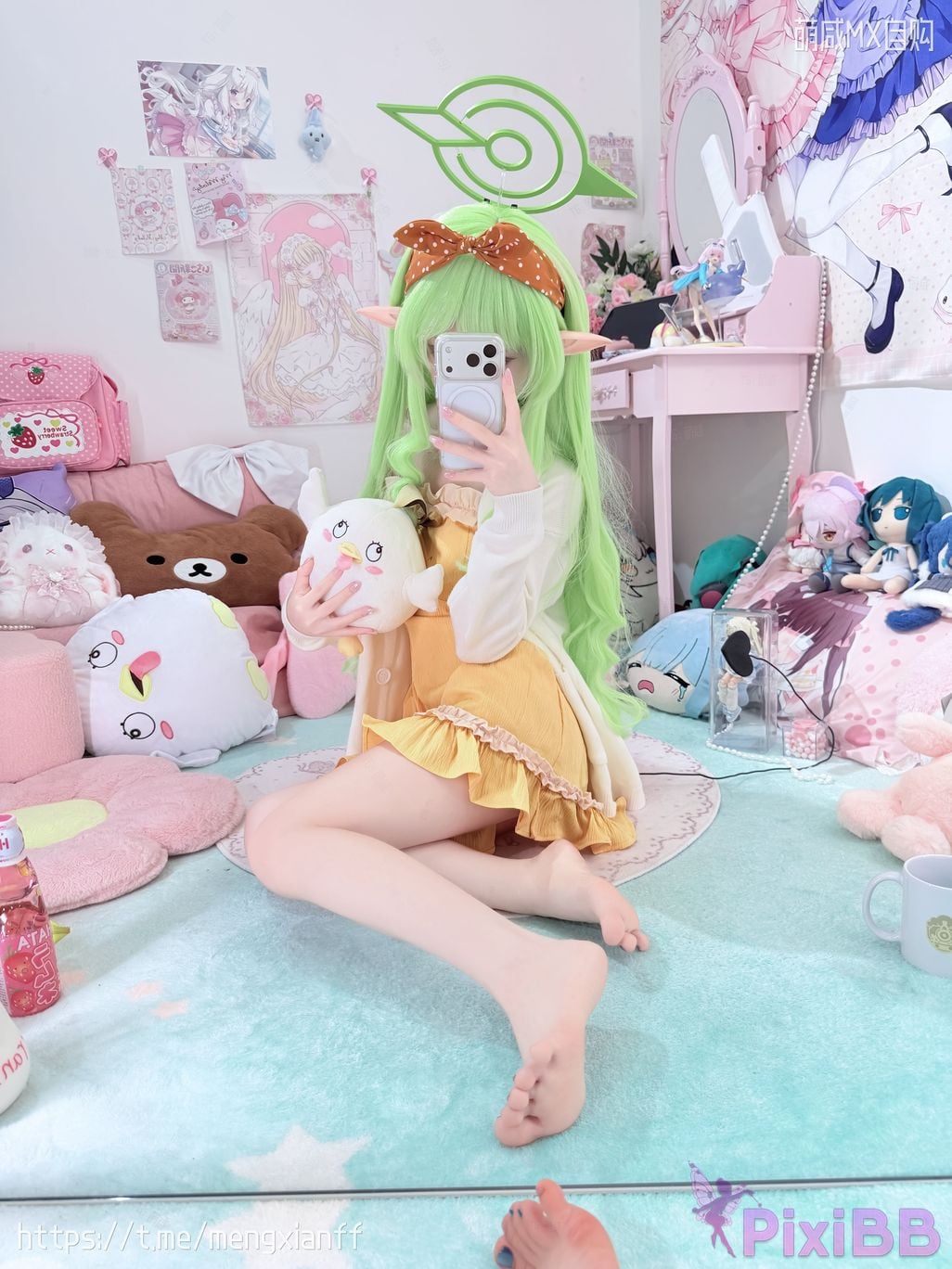 Cosplayer Somezo ran3 Blue Archive Xiaowang Xiaoguang pajamas PixiBB.COM 084