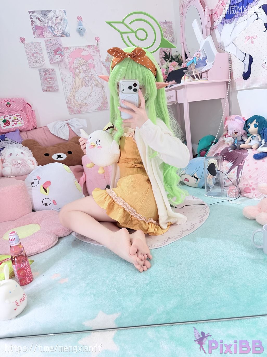 Cosplayer Somezo ran3 Blue Archive Xiaowang Xiaoguang pajamas PixiBB.COM 085