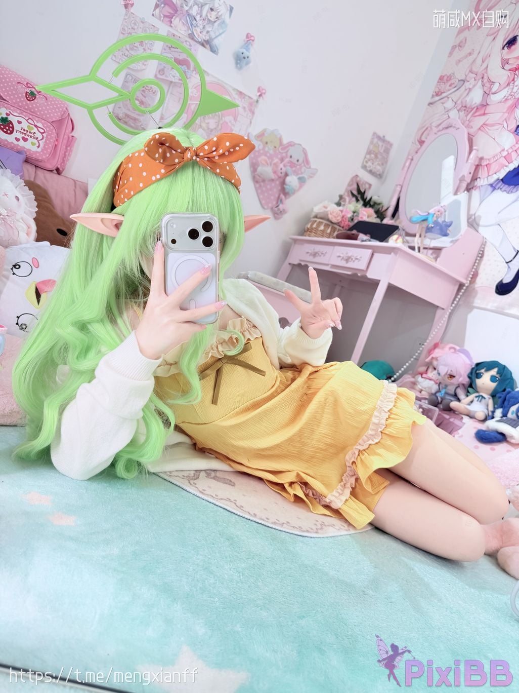 Cosplayer Somezo ran3 Blue Archive Xiaowang Xiaoguang pajamas PixiBB.COM 087