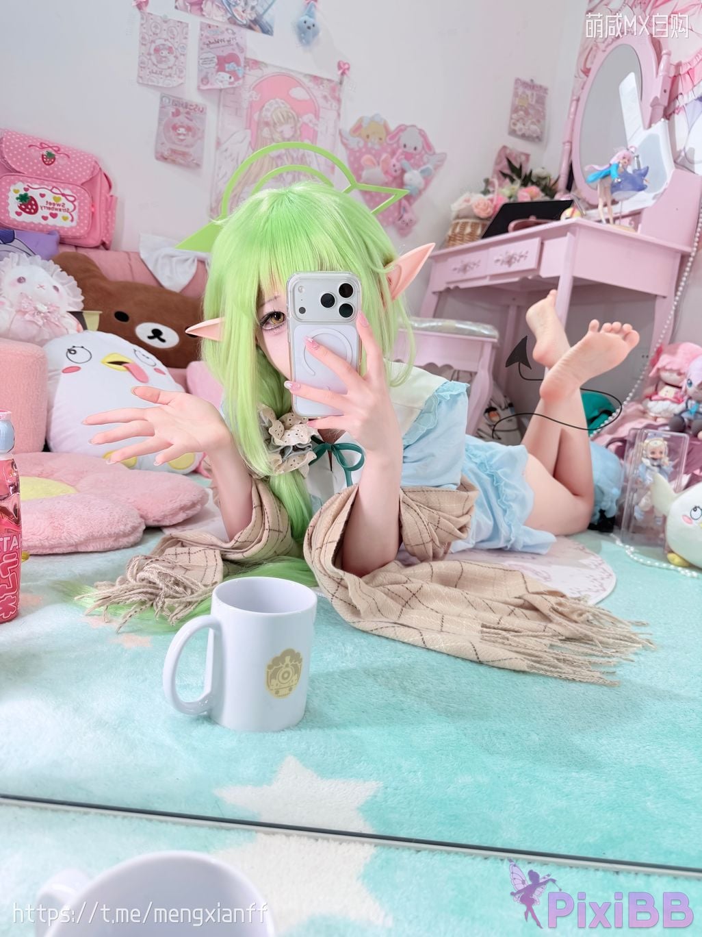 Cosplayer Somezo ran3 Blue Archive Xiaowang Xiaoguang pajamas PixiBB.COM 102