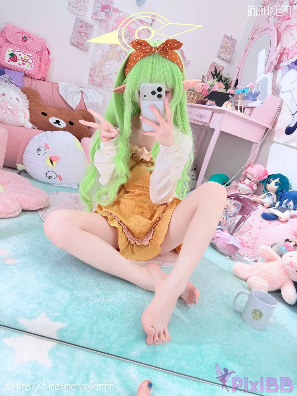 Cosplayer Somezo ran3 Blue Archive Xiaowang Xiaoguang pajamas PixiBB.COM 103