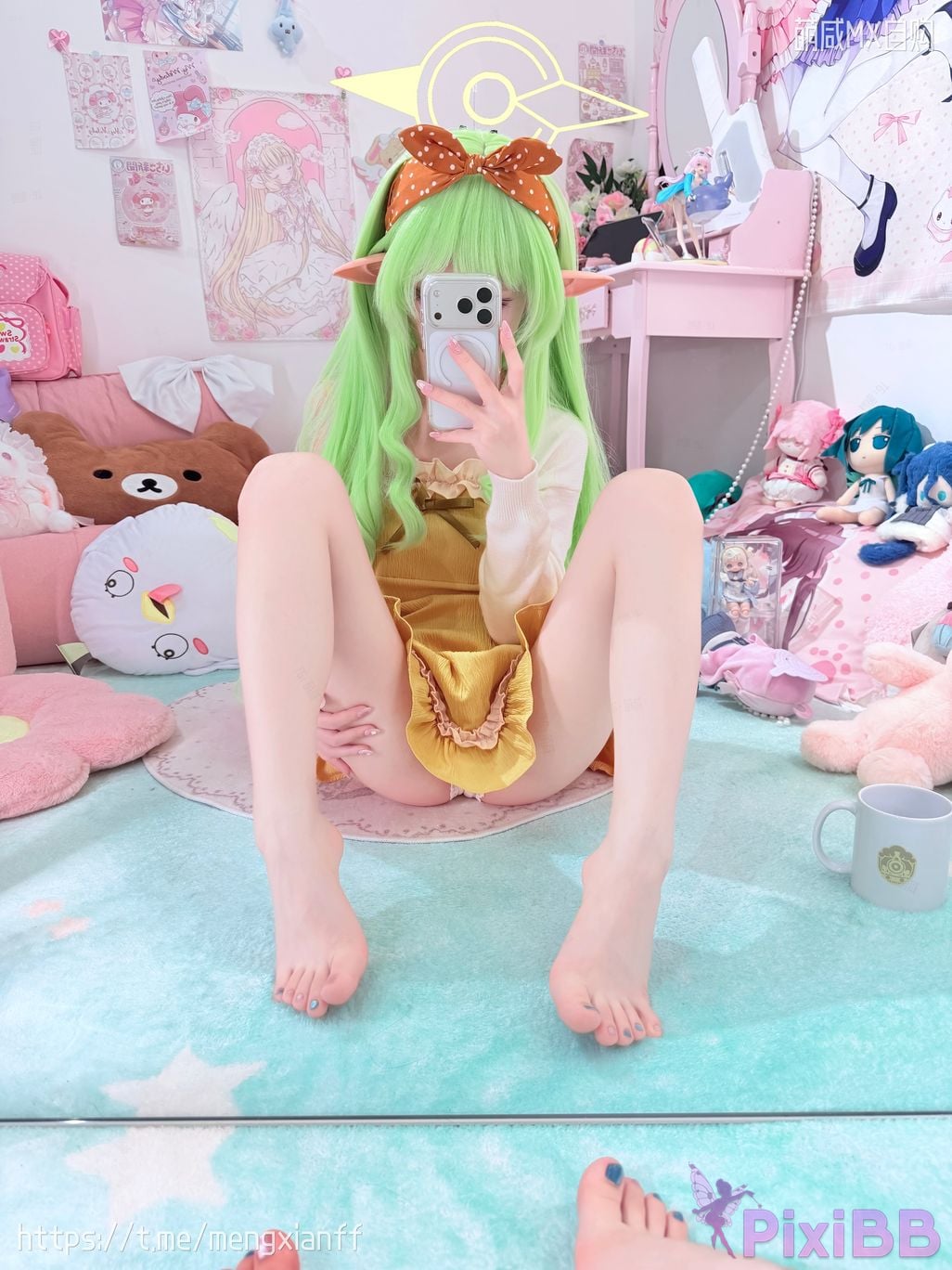 Cosplayer Somezo ran3 Blue Archive Xiaowang Xiaoguang pajamas PixiBB.COM 107