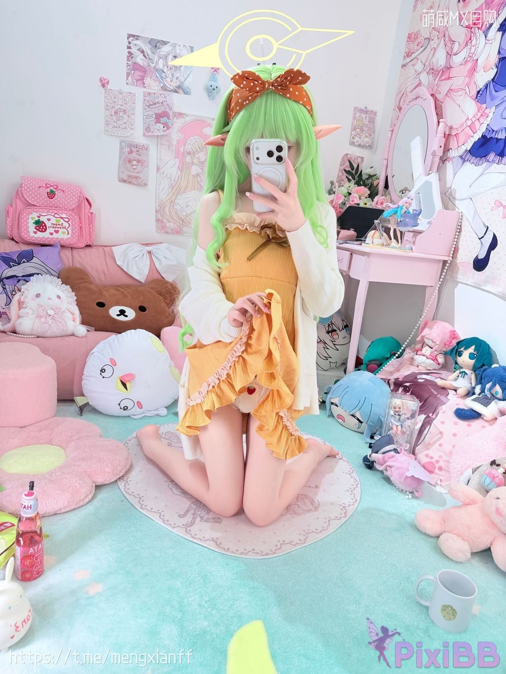 Cosplayer Somezo ran3 Blue Archive Xiaowang Xiaoguang pajamas PixiBB.COM 108