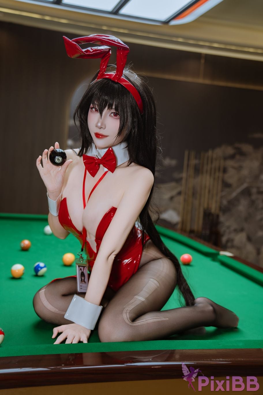 Cosplayer Second Assistant Nisa azur lane Dafeng pool bunny girl PixiBB.COM 002