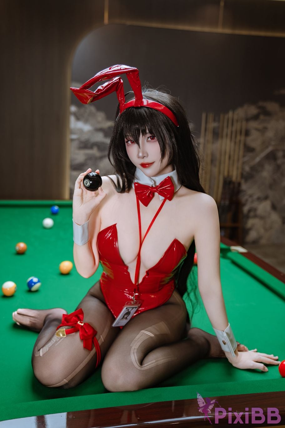 Cosplayer Second Assistant Nisa azur lane Dafeng pool bunny girl PixiBB.COM 004