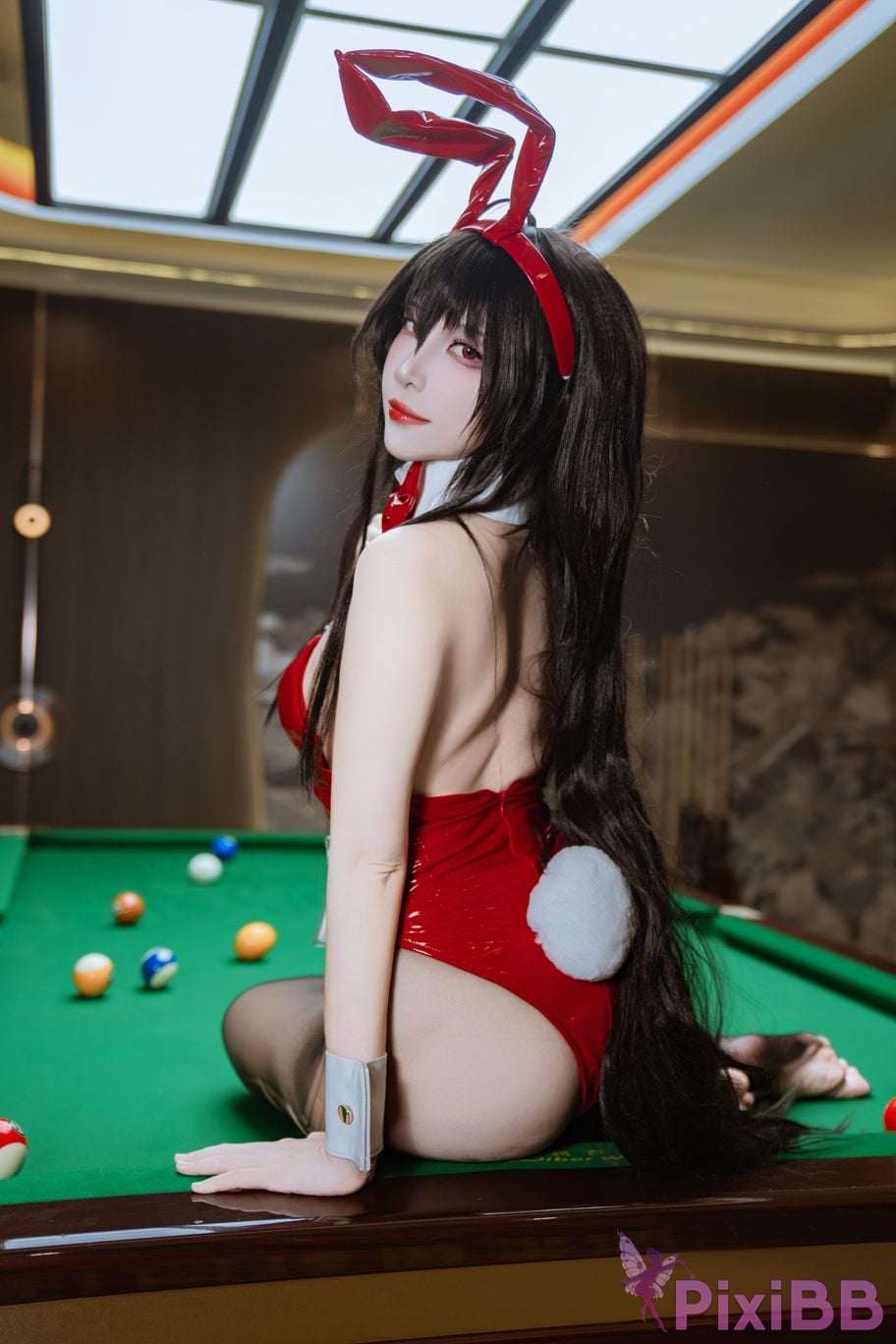 Cosplayer Second Assistant Nisa azur lane Dafeng pool bunny girl PixiBB.COM 005
