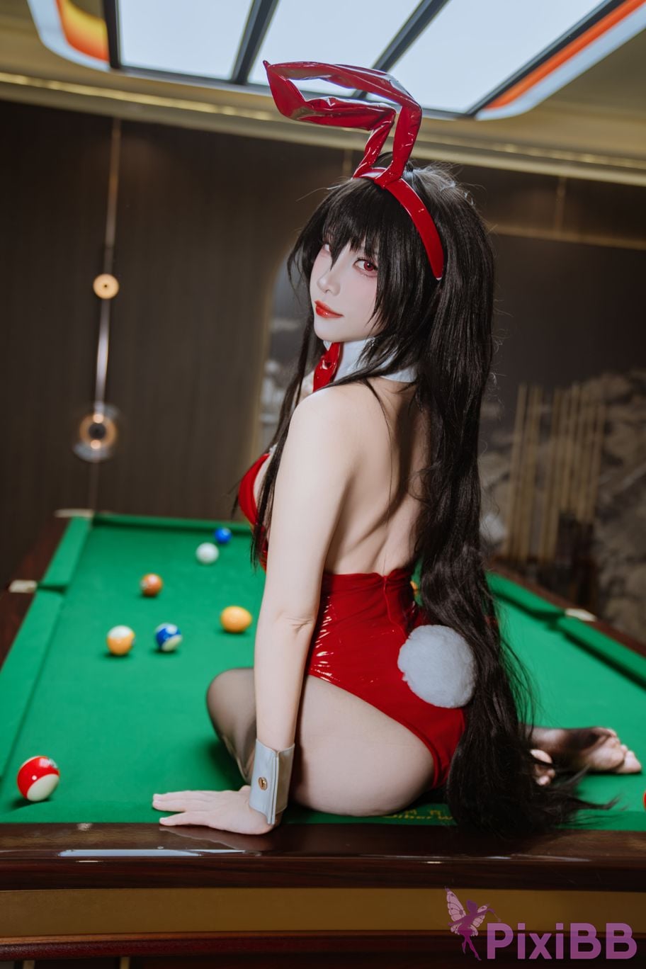 Cosplayer Second Assistant Nisa azur lane Dafeng pool bunny girl PixiBB.COM 006