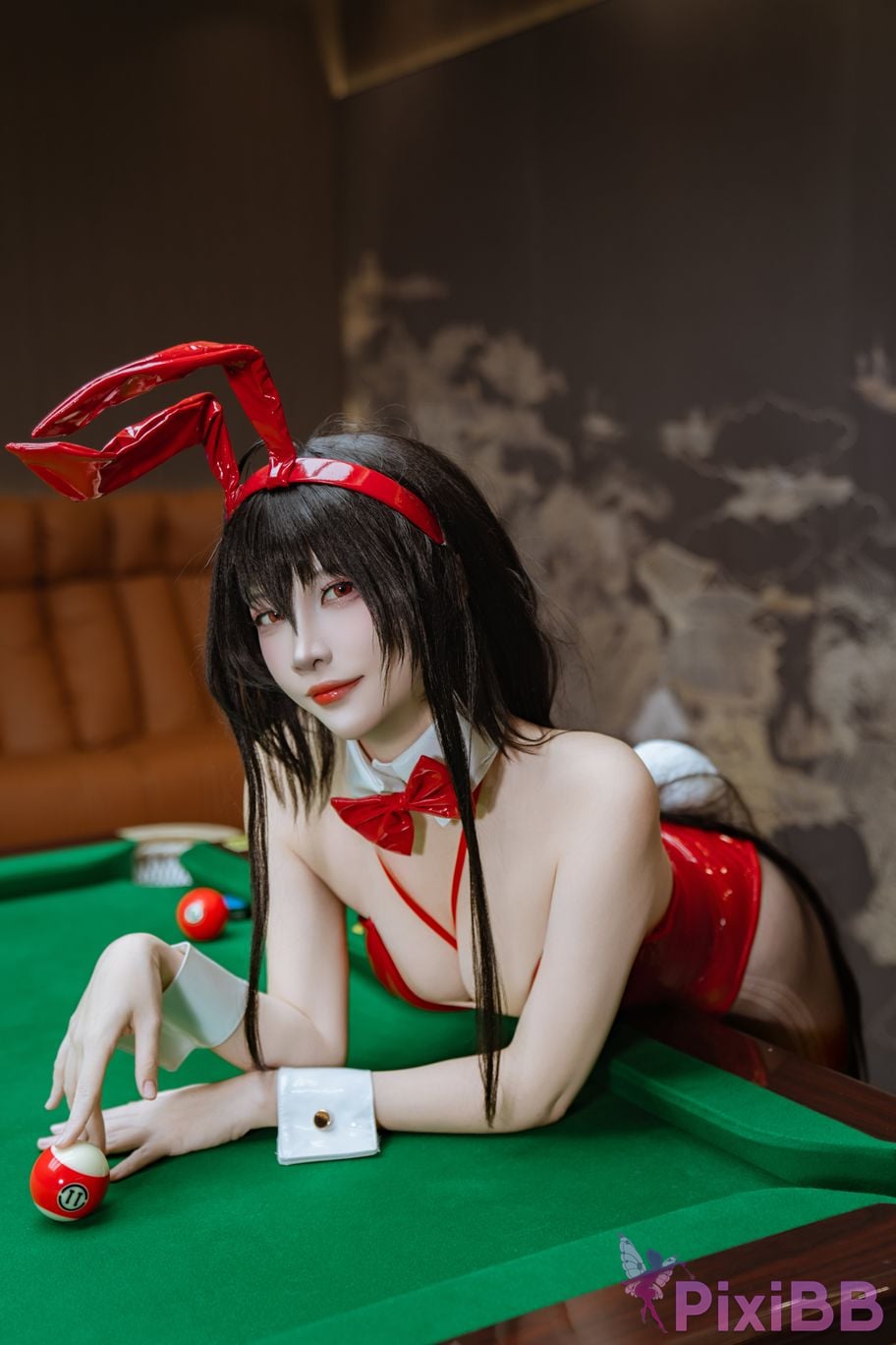 Cosplayer Second Assistant Nisa azur lane Dafeng pool bunny girl PixiBB.COM 007