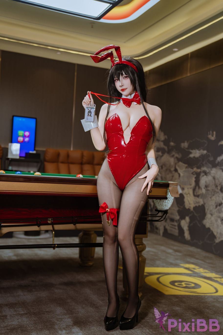 Cosplayer Second Assistant Nisa azur lane Dafeng pool bunny girl PixiBB.COM 011