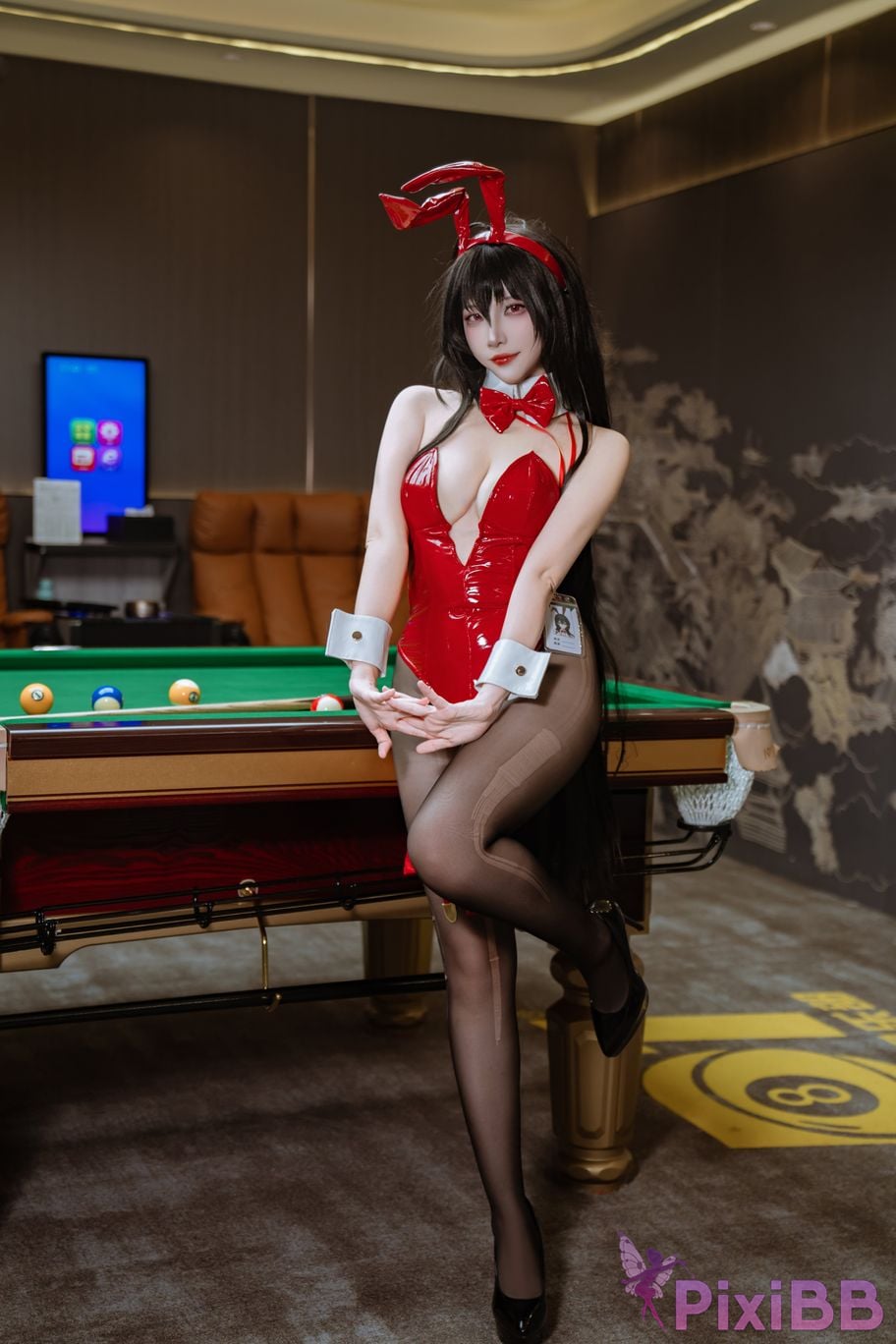 Cosplayer Second Assistant Nisa azur lane Dafeng pool bunny girl PixiBB.COM 014