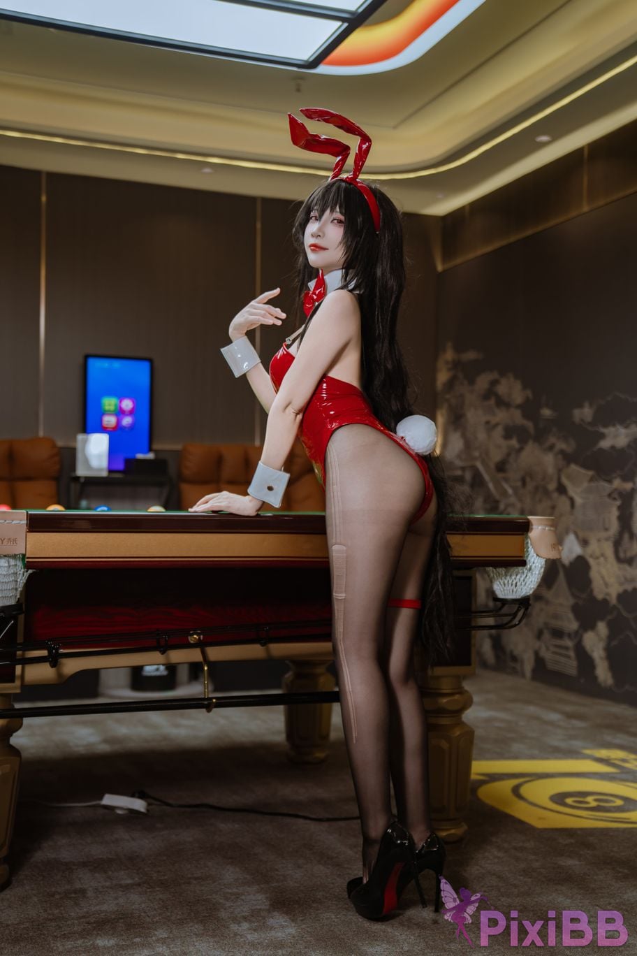 Cosplayer Second Assistant Nisa azur lane Dafeng pool bunny girl PixiBB.COM 016