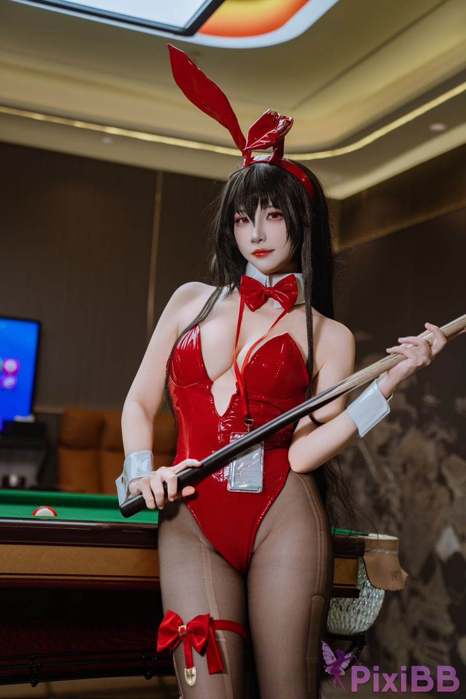 Cosplayer Second Assistant Nisa azur lane Dafeng pool bunny girl PixiBB.COM 017
