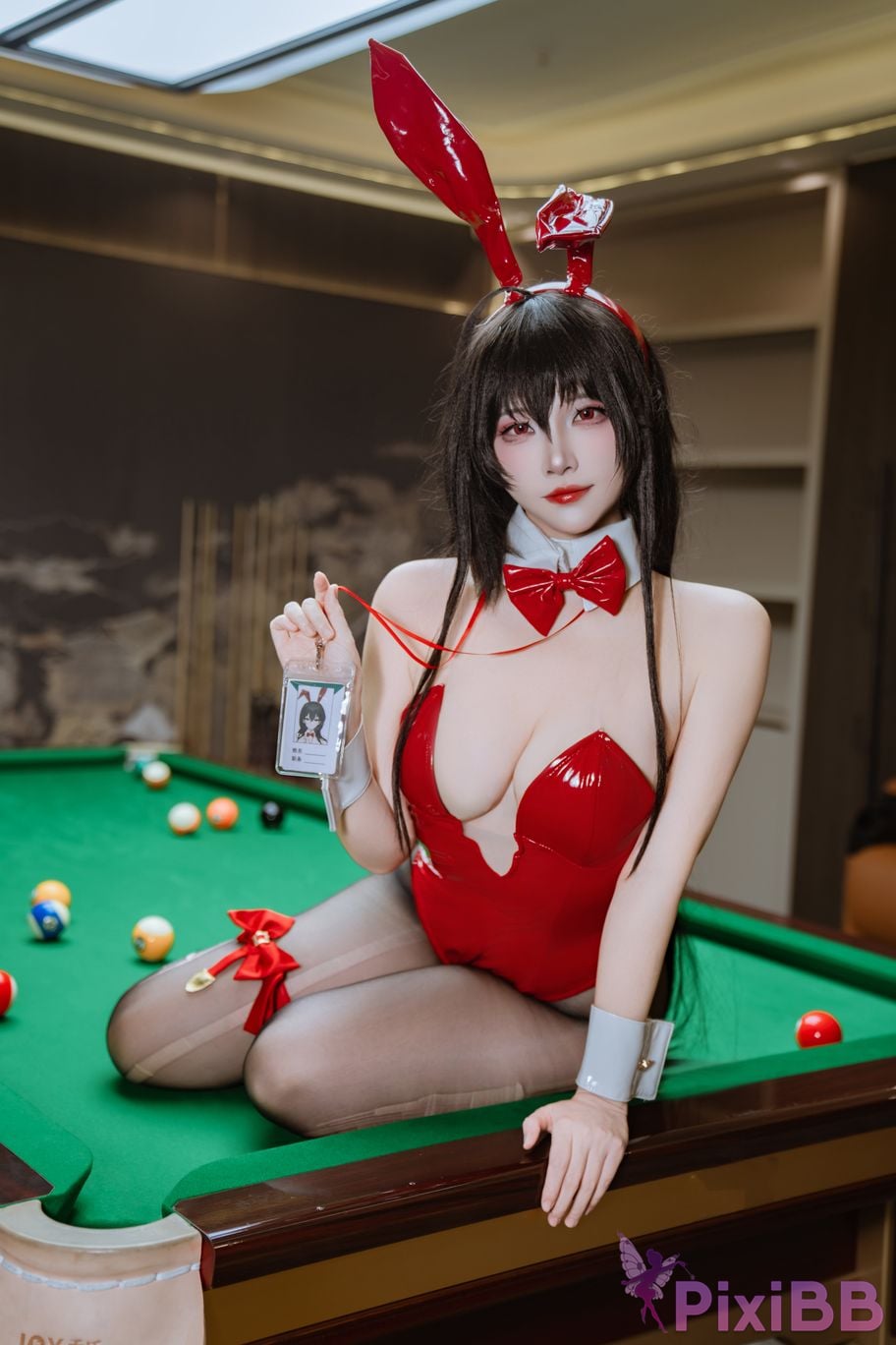Cosplayer Second Assistant Nisa azur lane Dafeng pool bunny girl PixiBB.COM 022