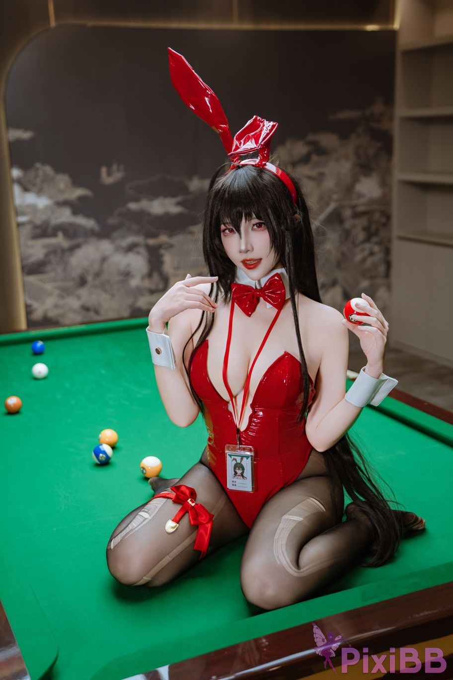 Cosplayer Second Assistant Nisa azur lane Dafeng pool bunny girl PixiBB.COM 024