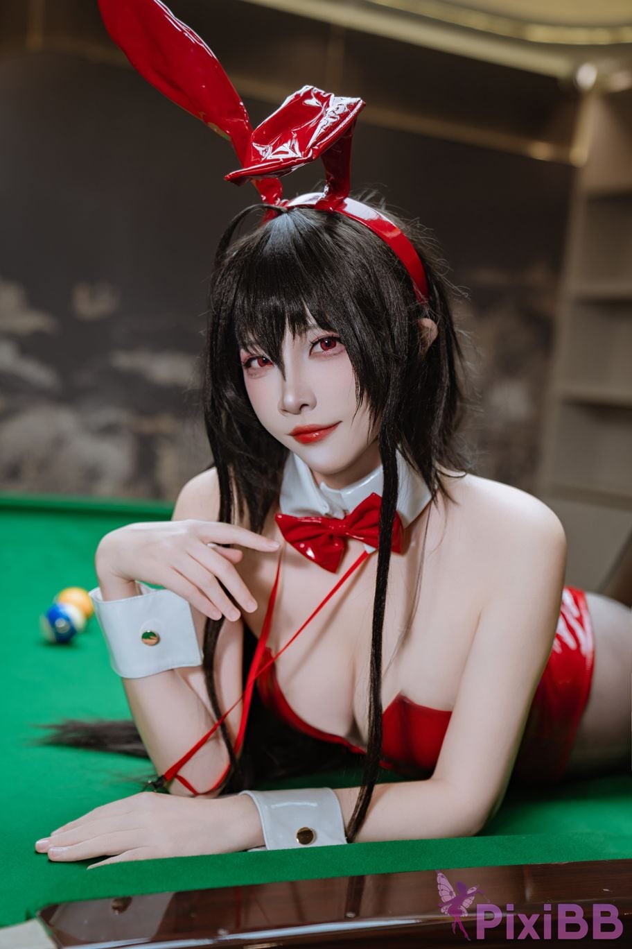 Cosplayer Second Assistant Nisa azur lane Dafeng pool bunny girl PixiBB.COM 025