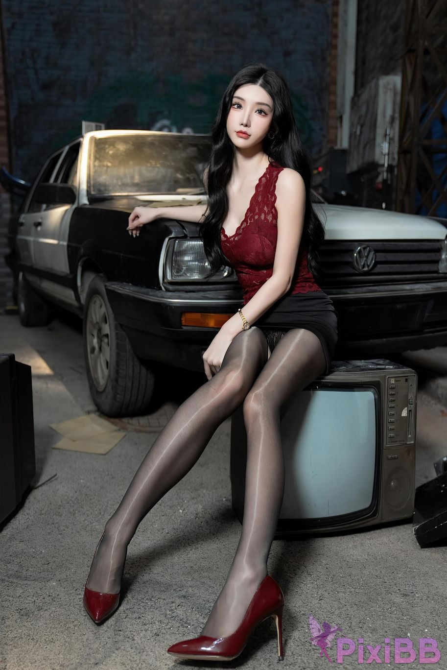 No watermark for in app purchases Zhou Yuxi Sally Excellent car model PixiBB.COM 015