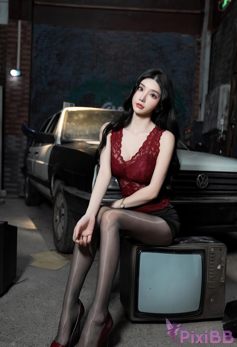 No watermark for in app purchases Zhou Yuxi Sally Excellent car model PixiBB.COM 016