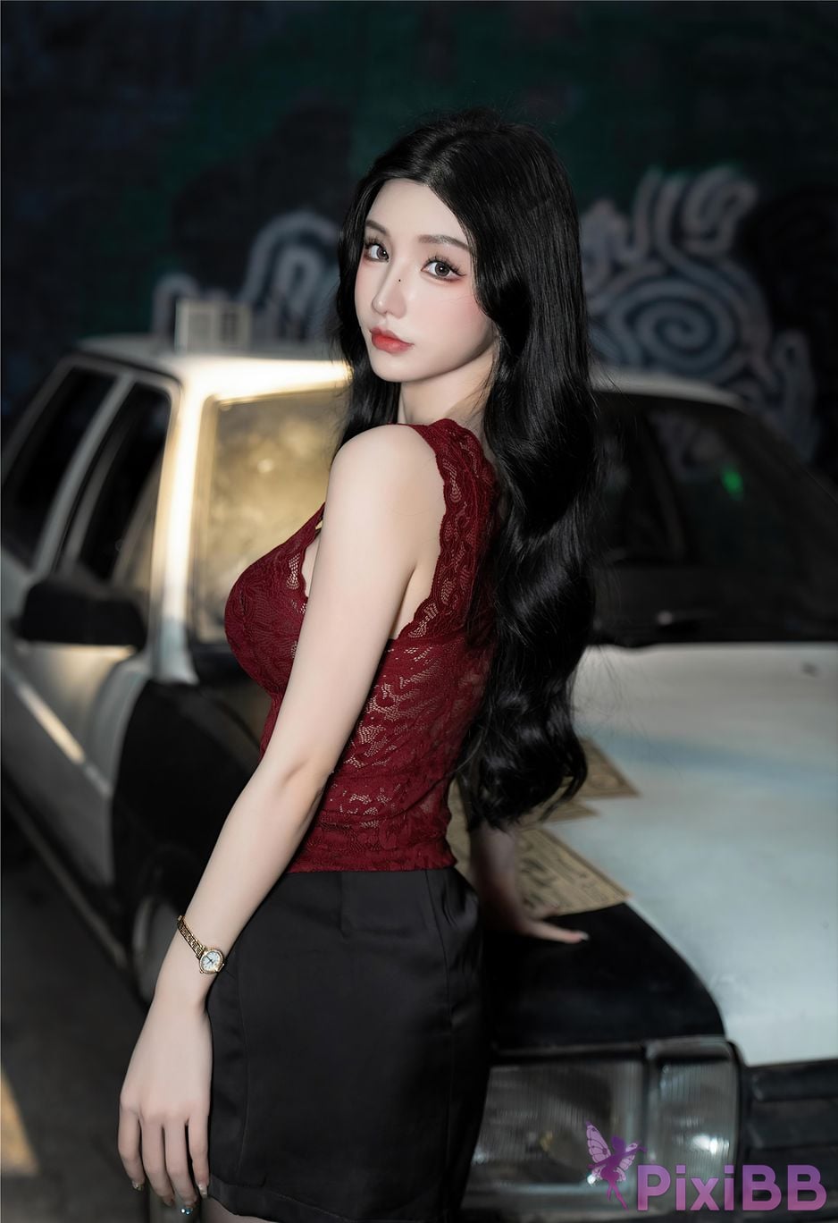 No watermark for in app purchases Zhou Yuxi Sally Excellent car model PixiBB.COM 017