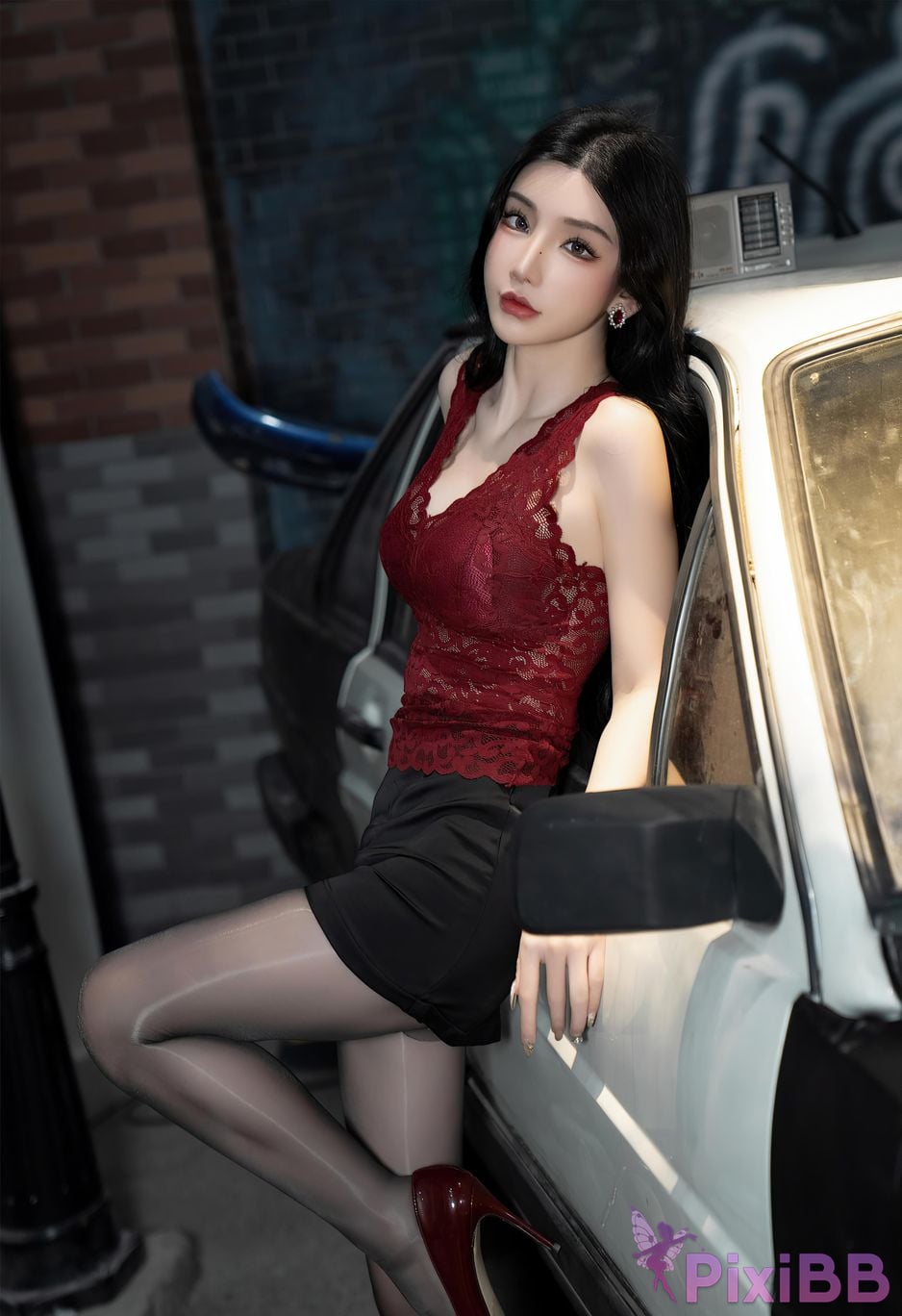 No watermark for in app purchases Zhou Yuxi Sally Excellent car model PixiBB.COM 020