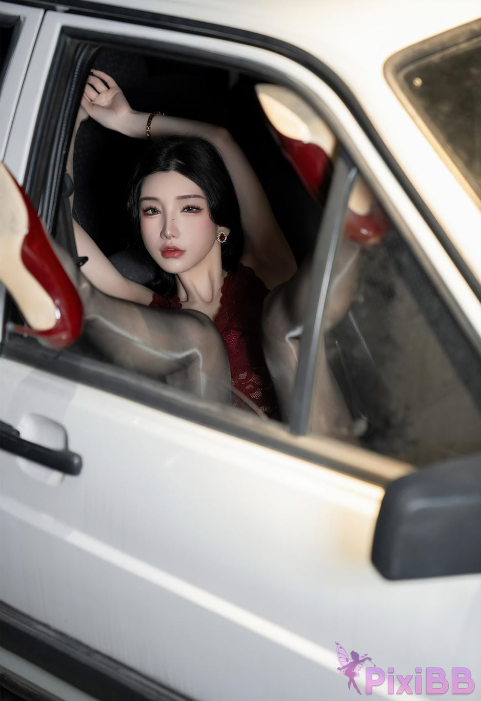 No watermark for in app purchases Zhou Yuxi Sally Excellent car model PixiBB.COM 027