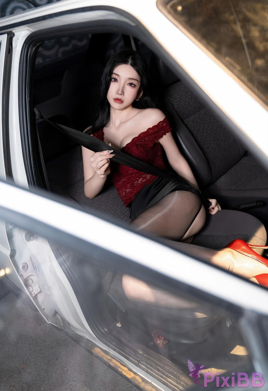 No watermark for in app purchases Zhou Yuxi Sally Excellent car model PixiBB.COM 043