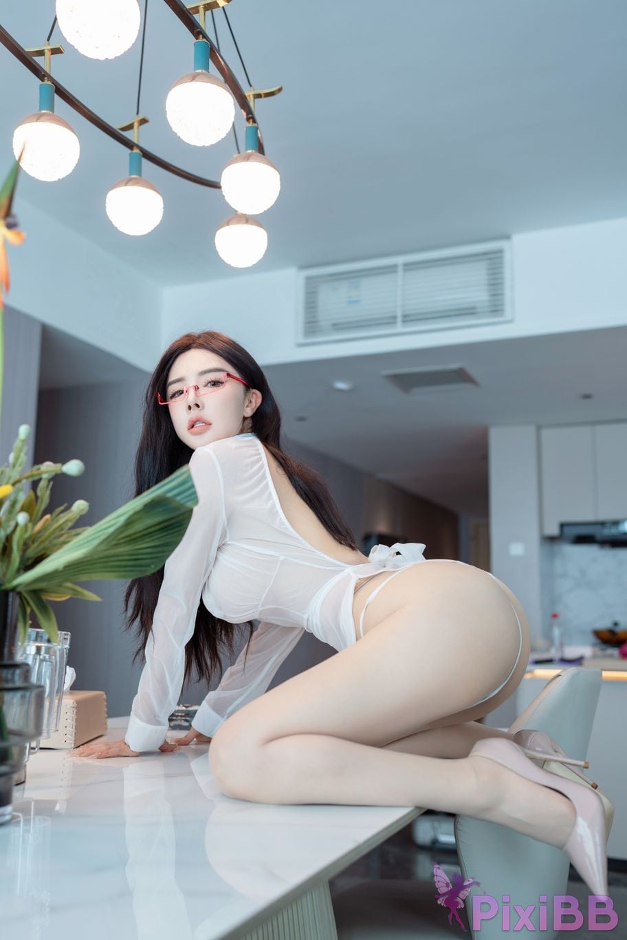 XR Uncensored Pan Jiaojiao R18 XIUREN model Last work before retirement lover white rose PixiBB.COM 037