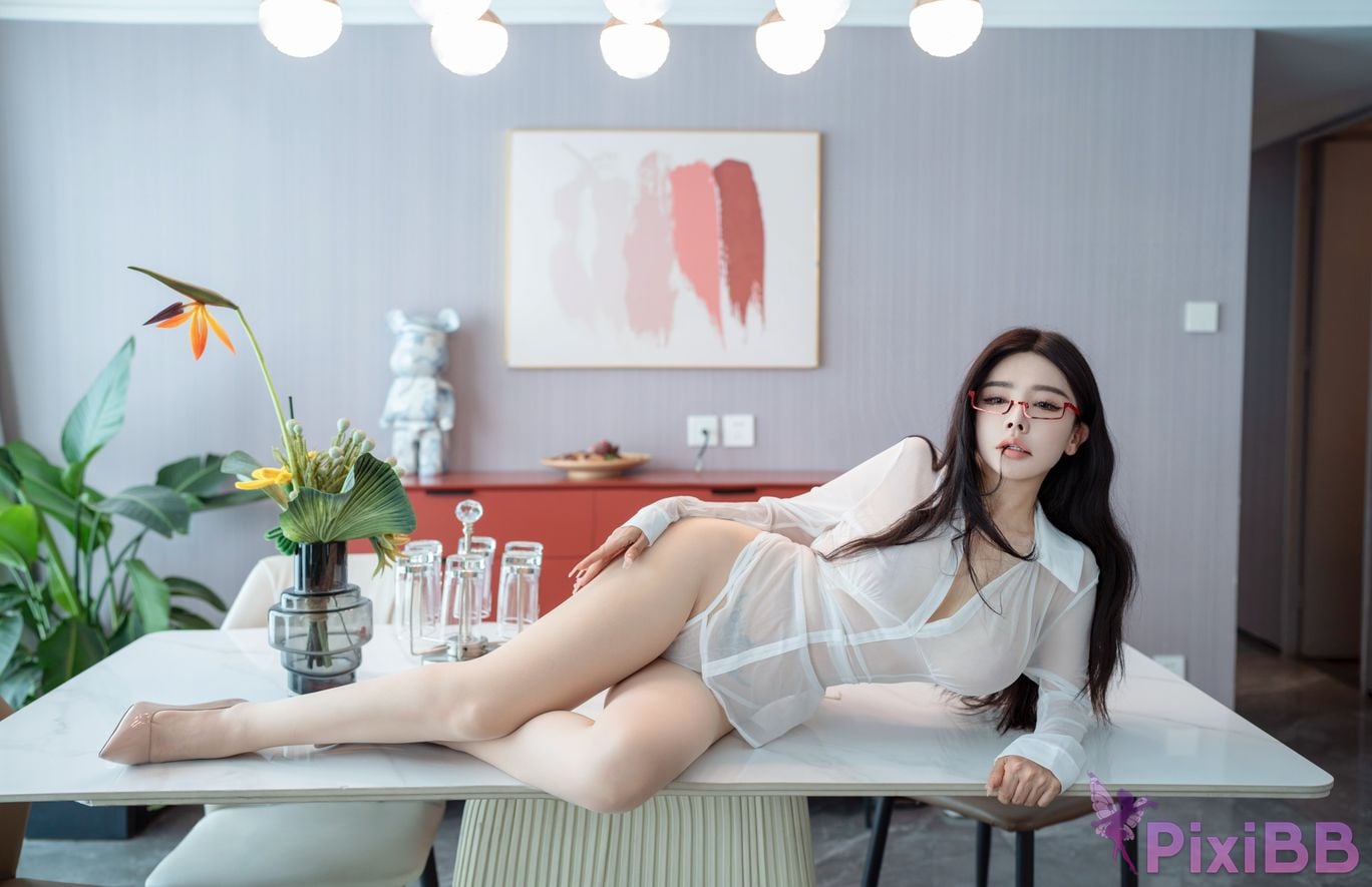 XR Uncensored Pan Jiaojiao R18 XIUREN model Last work before retirement lover white rose PixiBB.COM 046