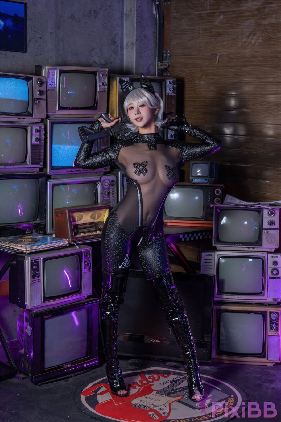 Cosplayer Yunxixi Yunx1x1 cat shadow PixiBB.COM 038