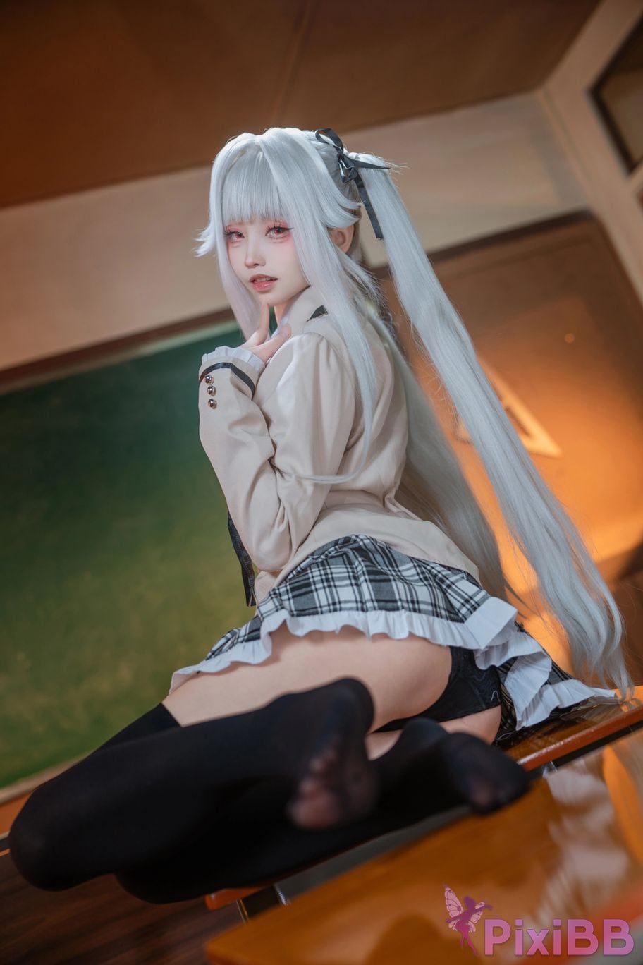 Cosplayer Big roll small Beautiful Girl Wanhua Mirror Bonzhiwuzhi school uniform PixiBB.COM 005