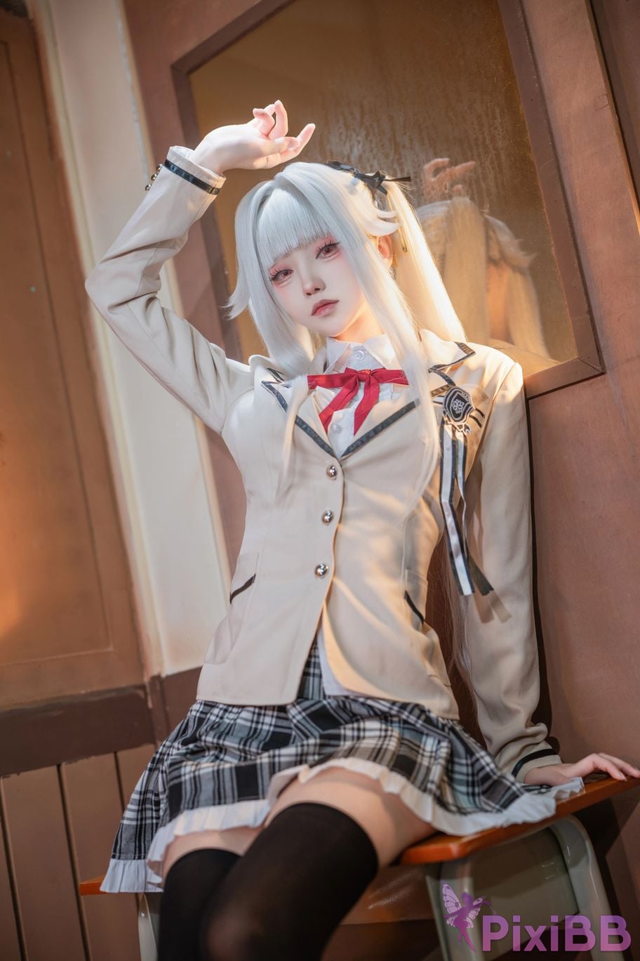 Cosplayer Big roll small Beautiful Girl Wanhua Mirror Bonzhiwuzhi school uniform PixiBB.COM 008