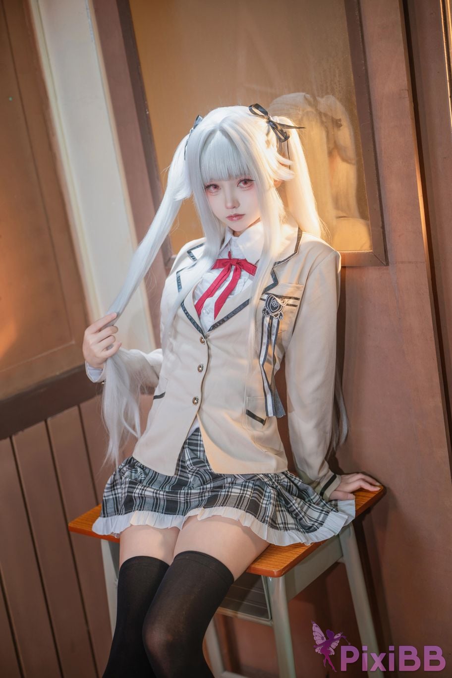 Cosplayer Big roll small Beautiful Girl Wanhua Mirror Bonzhiwuzhi school uniform PixiBB.COM 010