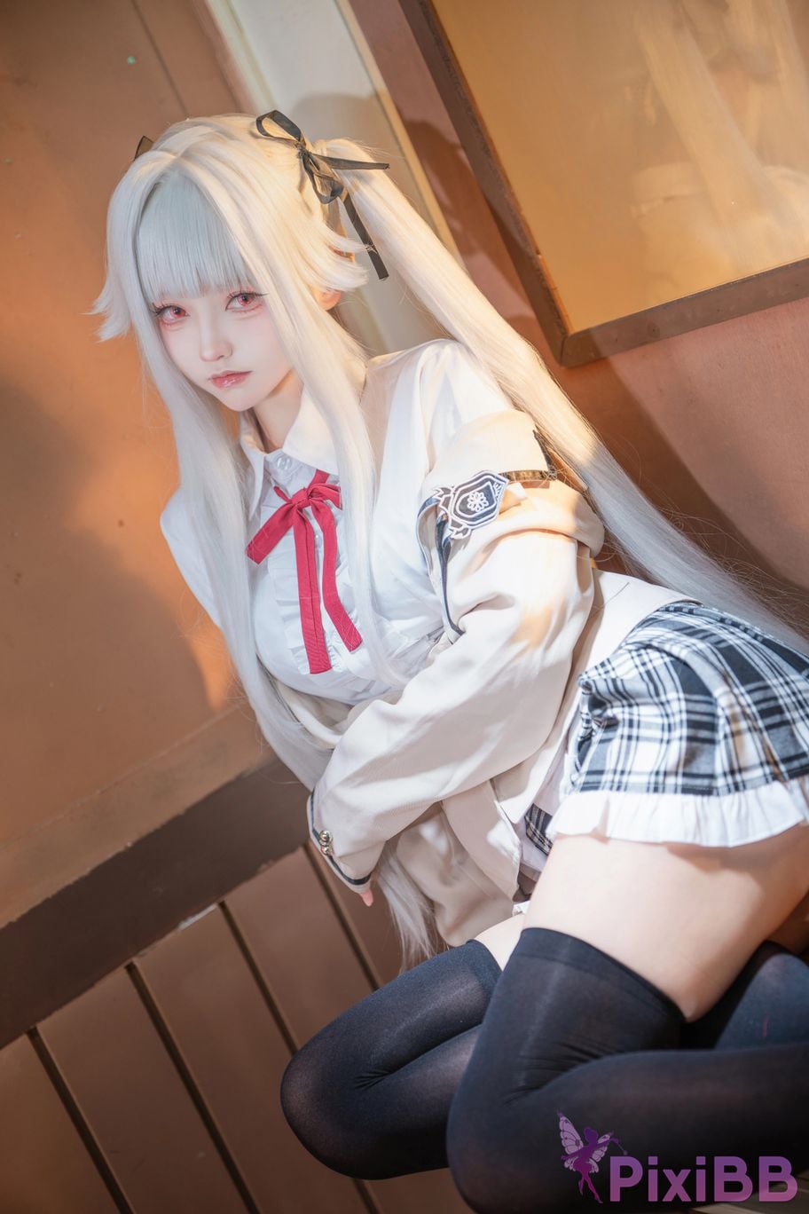Cosplayer Big roll small Beautiful Girl Wanhua Mirror Bonzhiwuzhi school uniform PixiBB.COM 014