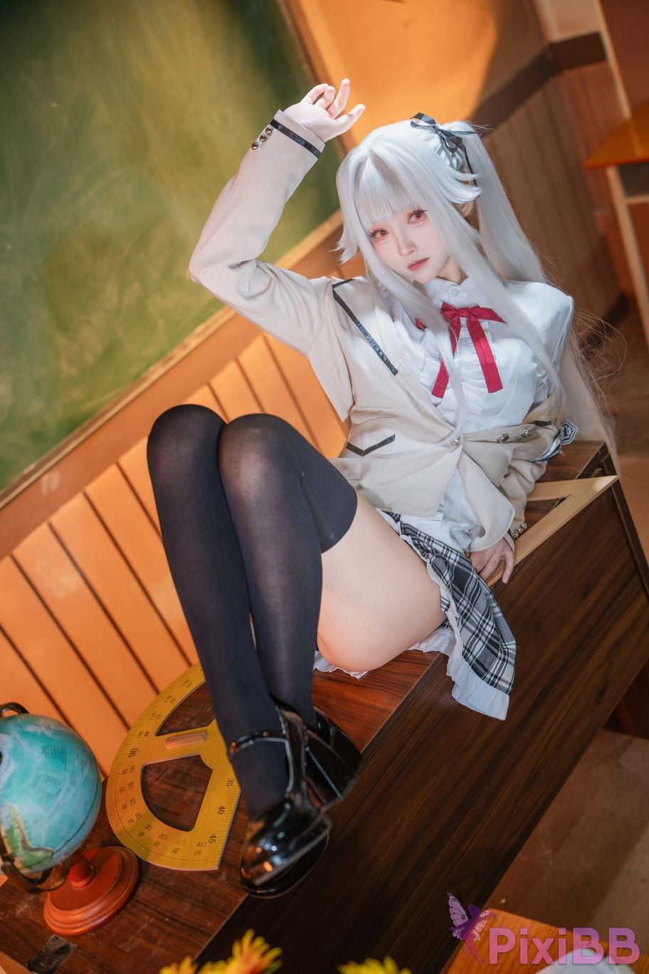 Cosplayer Big roll small Beautiful Girl Wanhua Mirror Bonzhiwuzhi school uniform PixiBB.COM 016