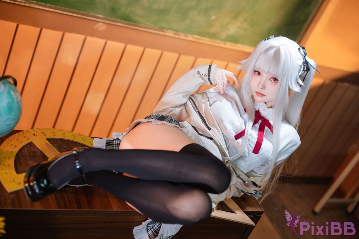 Cosplayer Big roll small Beautiful Girl Wanhua Mirror Bonzhiwuzhi school uniform PixiBB.COM 018